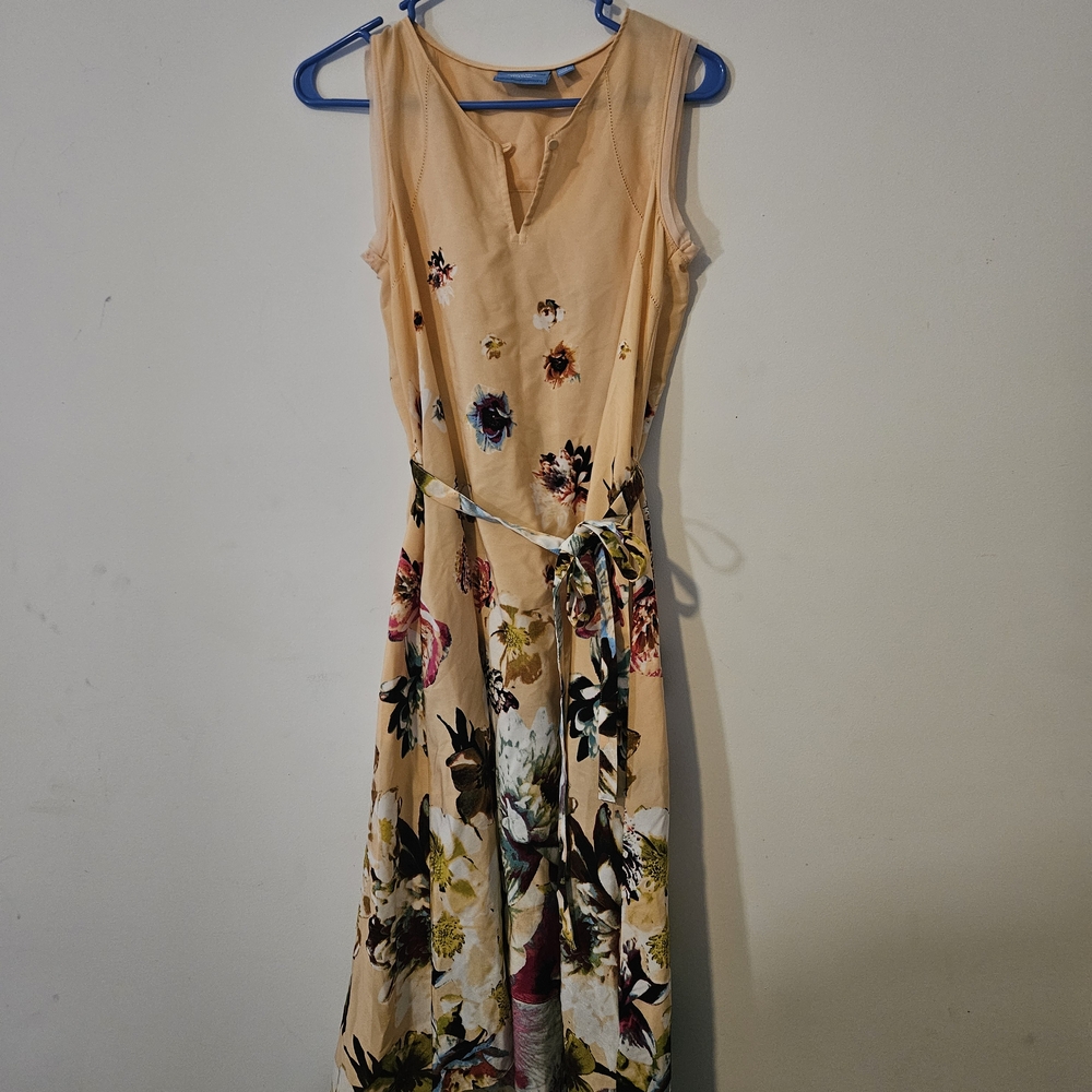 Simply Vera Vera Wang Floral Midi Dress - Cream and Multicolor